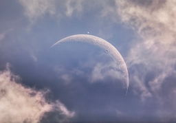 Daytime Moon Meets Evening Star