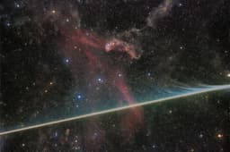 Vaporizing Meteor Photobombs the Lacerta Nebula