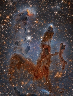 Eagle Nebula Pillars in Infrared from Hubble