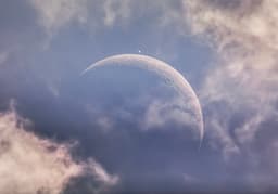 Daytime Moon Meets Evening Star
